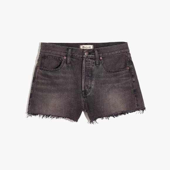 MADEWELL Grey Relaxed Denim Shorts in Bienville Wash 31 - Picture 11 of 13